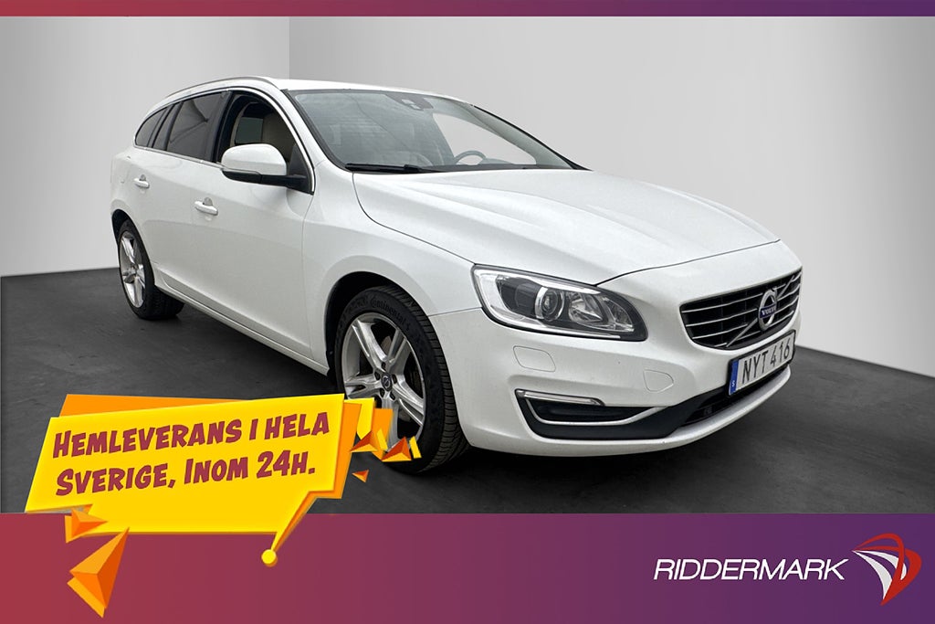 Volvo V60 D4 AWD 190hk Summum Värmare Skinn Rattvärme