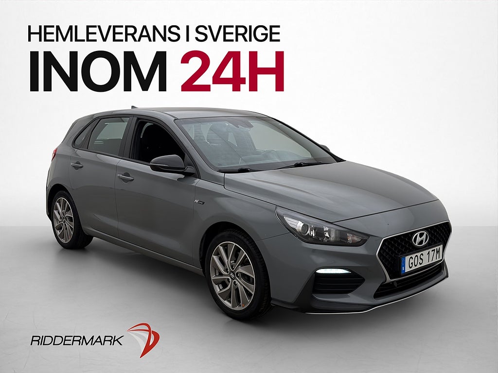 Hyundai i30 1.0 Endast 0,55l/mil Värmare Drag CarPlay Kamera