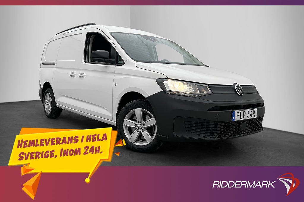 Volkswagen Caddy Cargo Maxi Värmare Drag Kamera CARPLAY Moms