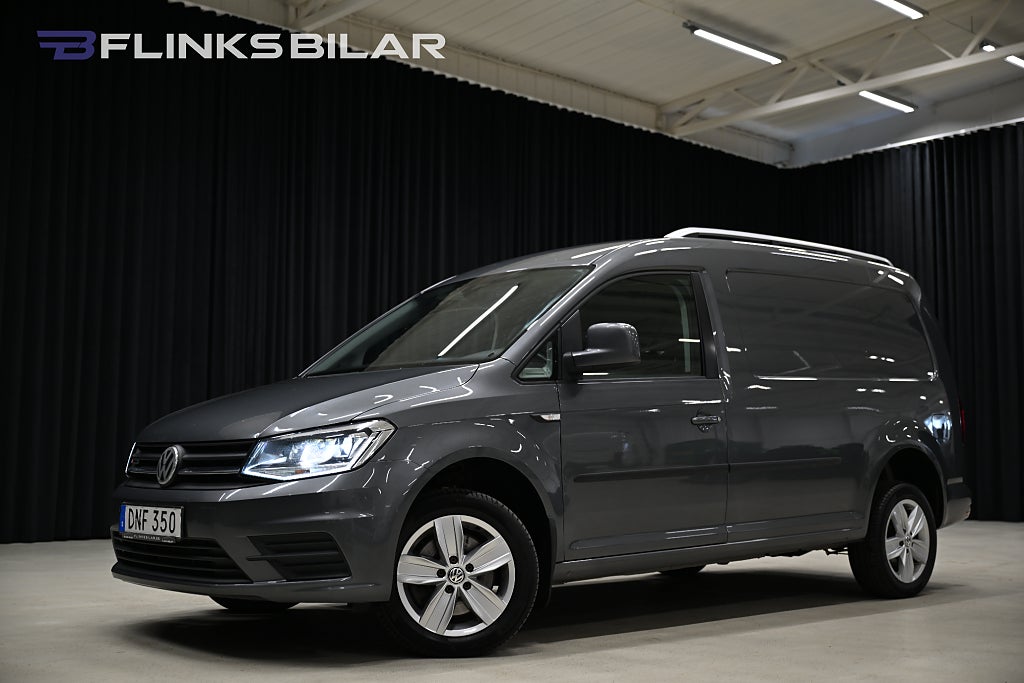 Volkswagen Caddy Maxi 4Motion DSG Nedlackad|LED|Inredd|Drag|GPS|Värmare