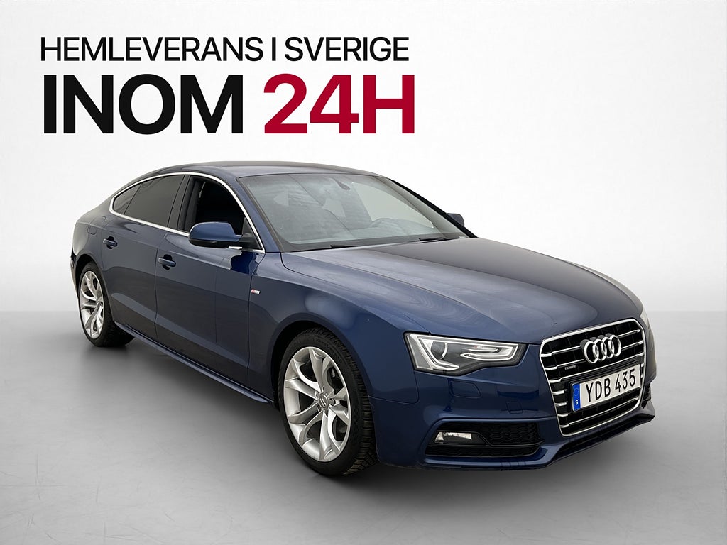 Audi A5 TDI Q 190hk S-Line Sensorer Halvskinn