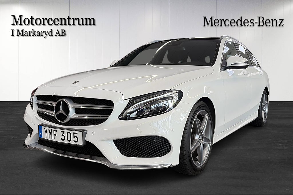 Mercedes-Benz C 220 T d AMG/Panorama/Dragkrok/Carplay/Läderklädsel