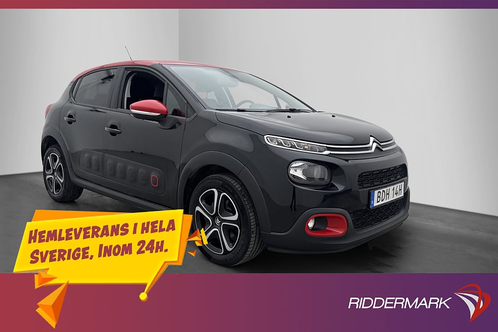 Citroën C3 1.2 VTi Shine Kamera HUD Navi P Sensorer Carplay