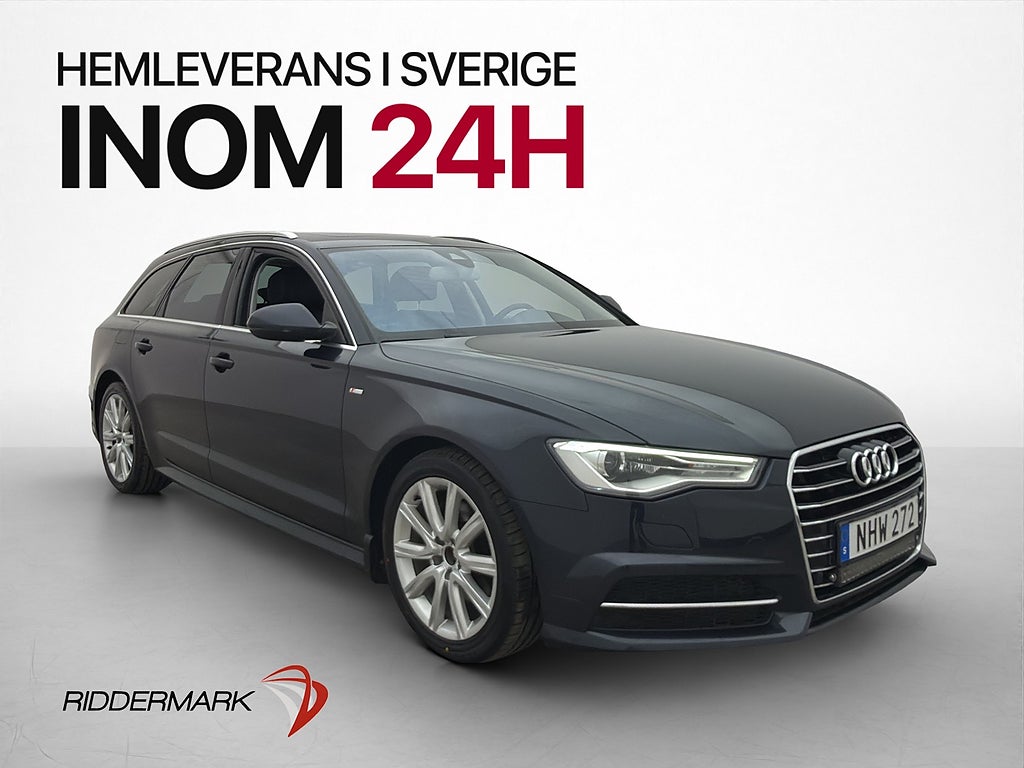 Audi A6 Avant 2.0 TDI 190hk S-Line Panorama Värmare Dragkrok