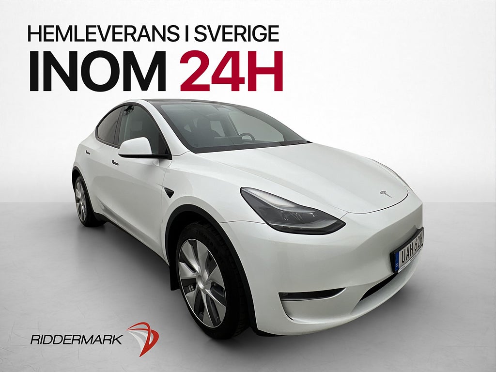 Tesla Model Y Long Range AWD Värmepump HW3 Dragkrok Kamera