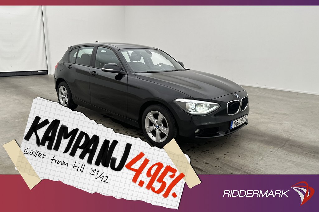 BMW 116 i 136hk Motorvärmare Sensorer 4,95% Ränta