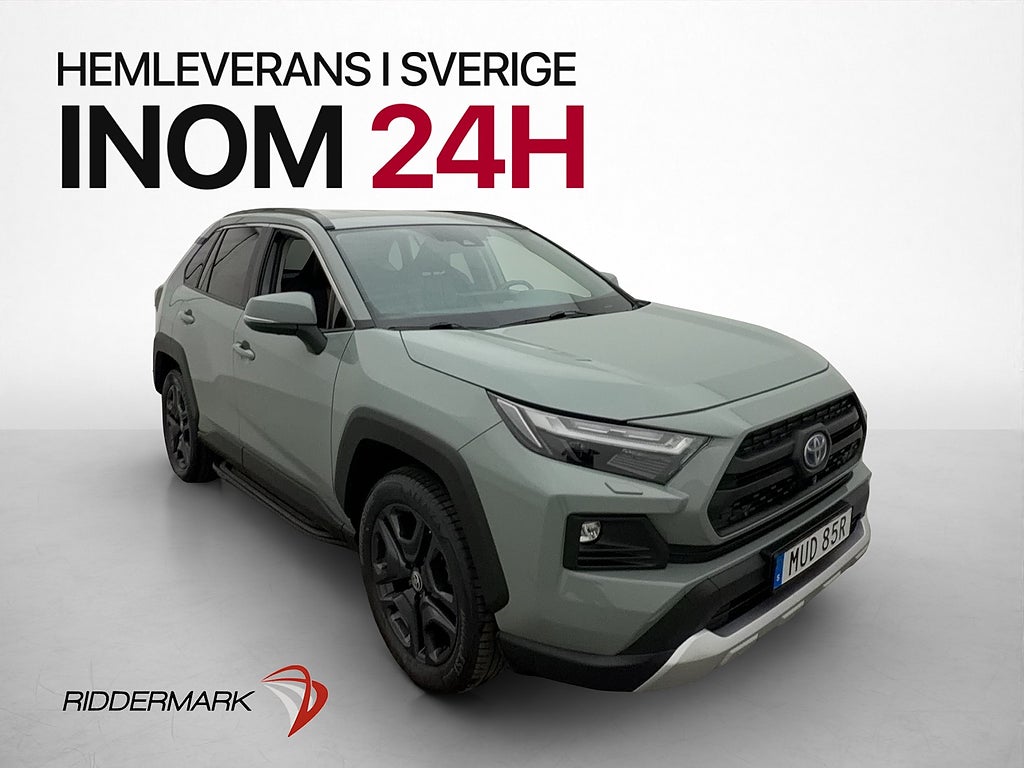 Toyota RAV4 Hybrid AWD 222hk Adventure 360° Skinn Dragkrok