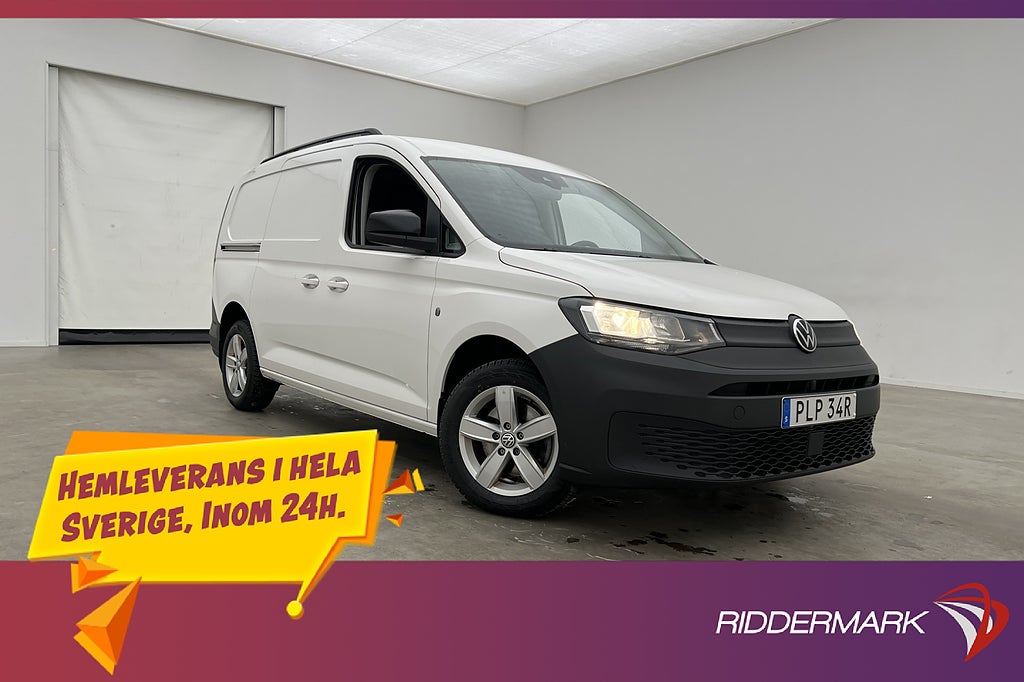 Volkswagen Caddy Cargo Maxi Värmare CARPLAY Drag Kamera MOMS