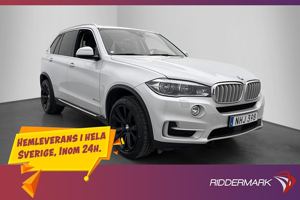 BMW X5 XDrive40e 313hk Pano H/K HUD Kamera Läder Drag
