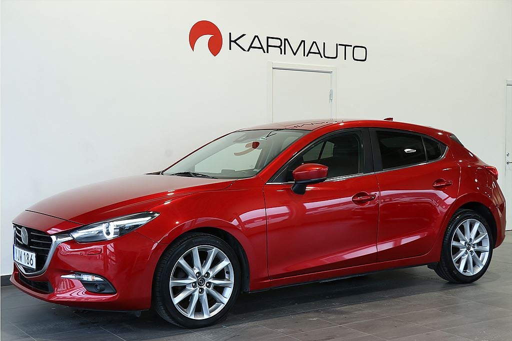 Mazda 3 Sport 2.2 SKYACTIV-D Optimum Manuell 150hk B-kamera HuD Bose Nav