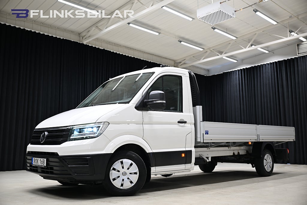 Volkswagen crafter 177HK L4 Automat|Långflak|LED|Drag|Värmare|EnÄgare|Moms