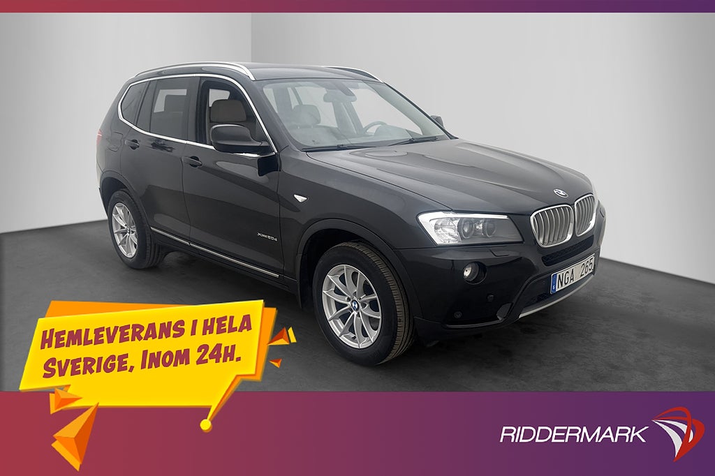 BMW X3 xDrive20d 184hk M-Värmare Dragkrok Halvskinn
