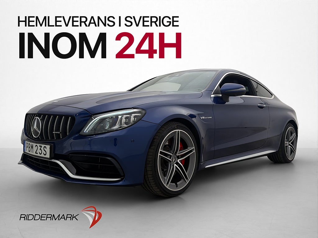 Mercedes-Benz AMG C63 S Coupé 510hk Panorama En-Brukare MOMS