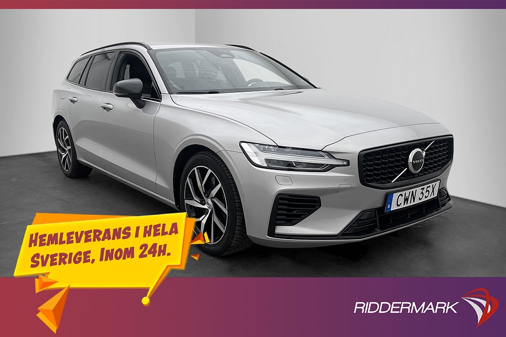 Volvo V60 Recharge T6 AWD Dark R-Design Skinn Värmare Drag