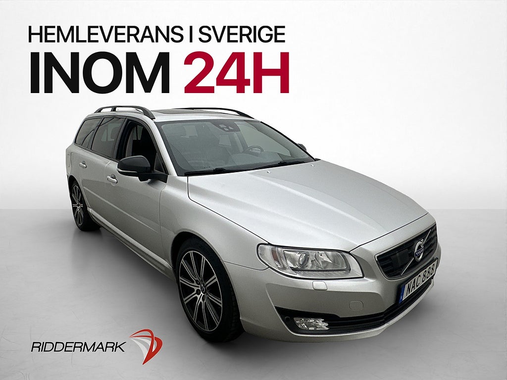 Volvo V70 D4 Dynamic Sport Taklucka Värm Skinn Drag BLIS