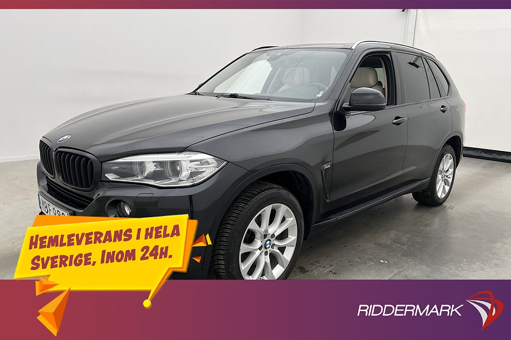 BMW X5 xDrive30d Panorama Kamera H/K Skinn Dragkrok Elstolar