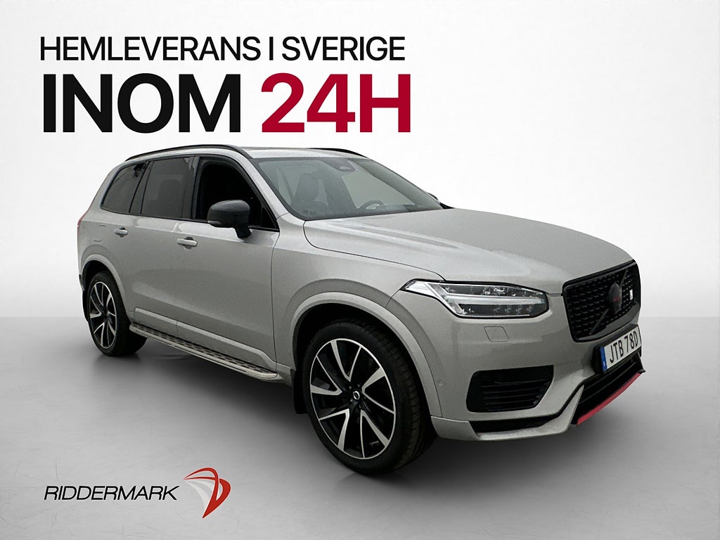 Volvo XC90 T8 AWD Ultimate Dark 7-sits Pano B&W 360° Drag