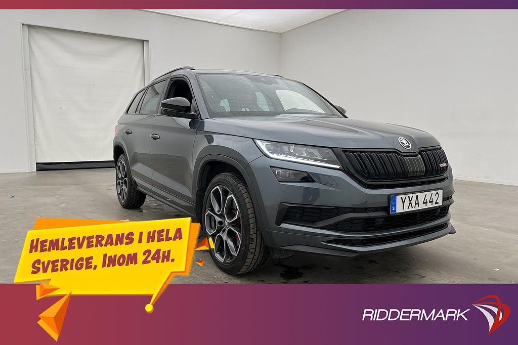 Skoda Kodiaq RS 2.0 TDI 4x4 240hk Cockpit D-Värm Kamera Drag