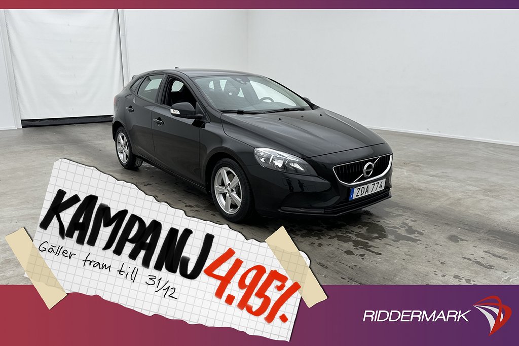 Volvo V40 T3 152hk Kinetic Parkeringsvärm 4,95% Ränta