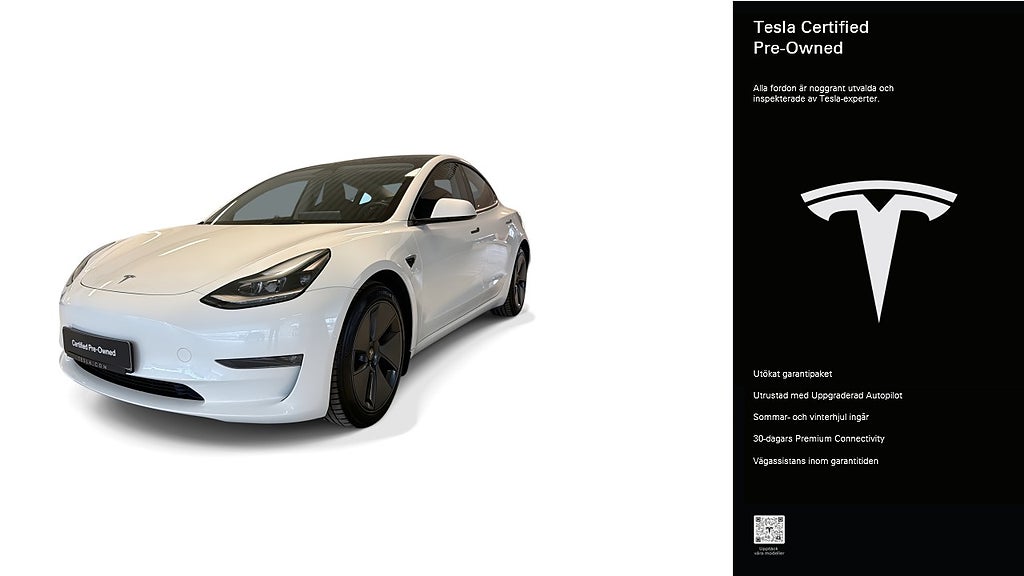 Tesla Model 3 Long Range AWD Certified Pre-Owned 3,84% ränta
