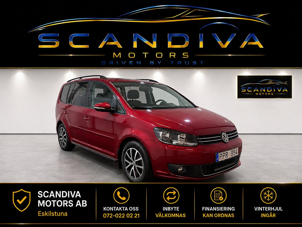 Volkswagen Touran VW Touran 1.6 TDI DSG 7-sits Panorama NyKamrem Nyservad