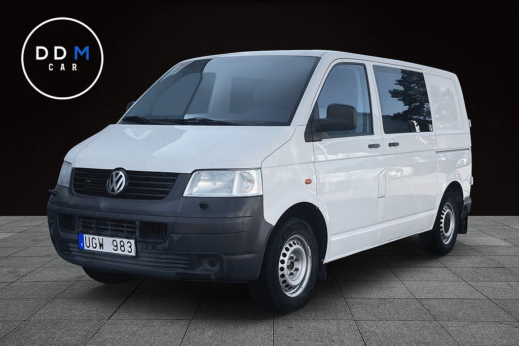 Volkswagen Transporter 2,5 TDI DUBBELHYTT 5-SITS D-VÄRM DRAG