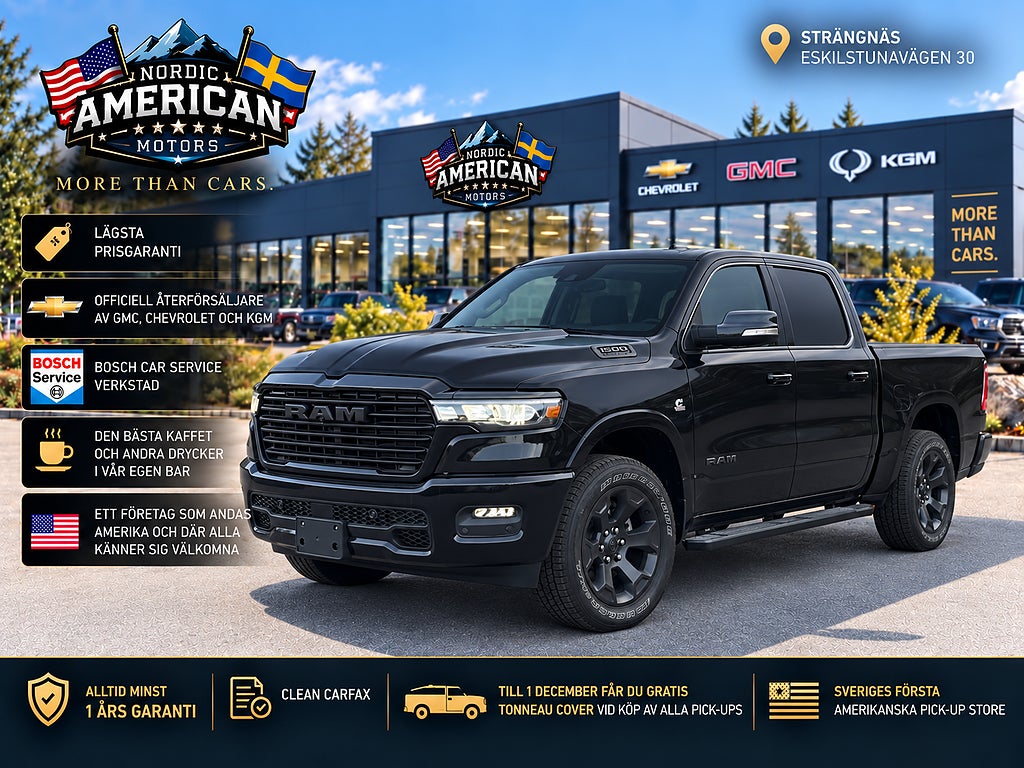 Dodge RAM 1500 HEMI 5.7 V8 Fullutrustad - Pano - H&K - I LAGER!