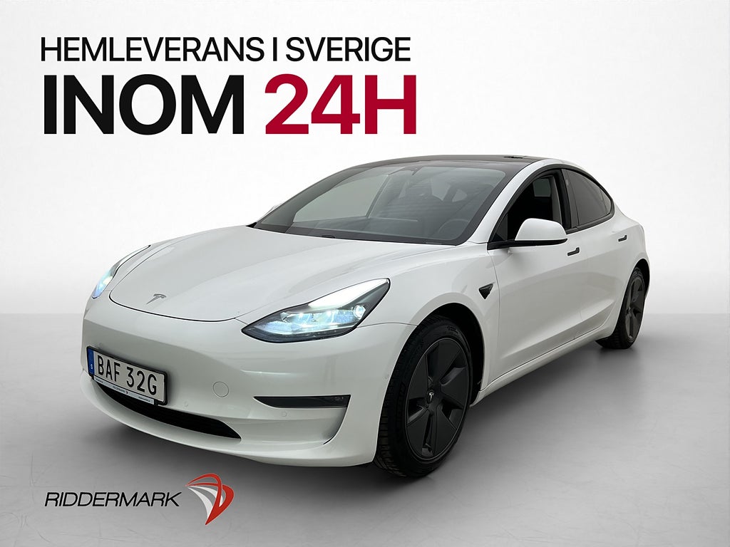 Tesla Model 3 Long Range AWD Dragkrok Autopilot Svensksåld