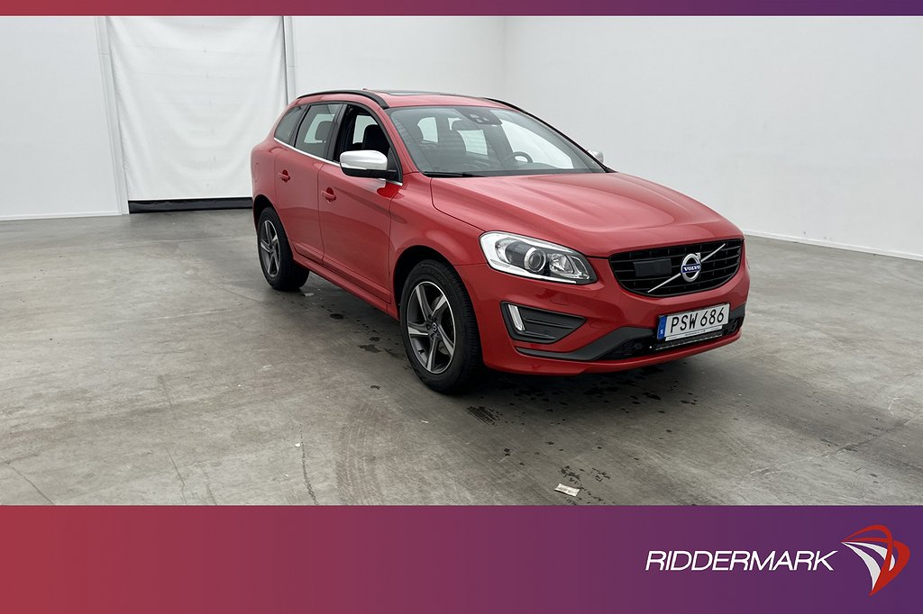 Volvo XC60 D4 AWD 190hk R-Design Pano Värm Skinn Drag BLIS