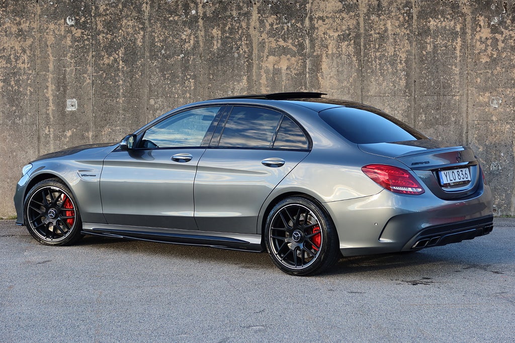 Mercedes-Benz C63 S AMG Speedshift MCT Pano 360° Burmester 600hk Sv-såld