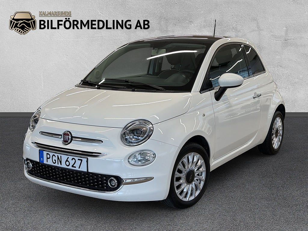 Fiat 500 1.2 8V Dualogic Lounge Pano Nybesiktad Välservad 