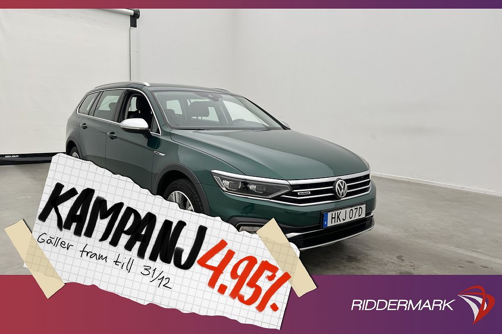 Volkswagen Passat Alltrack 4M 190hk Navi Sens 4,95% Ränta