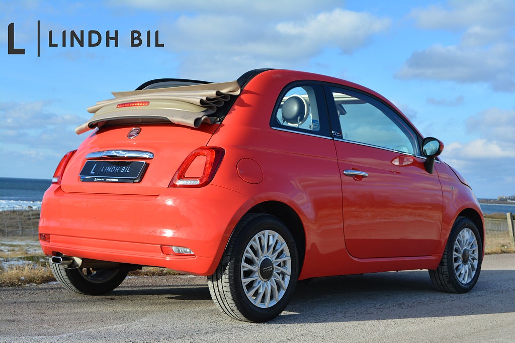 Fiat 500C CABRIOLET LOUNGE PARKSENSOR APPLE CAR PLAY KAMREM BYTT