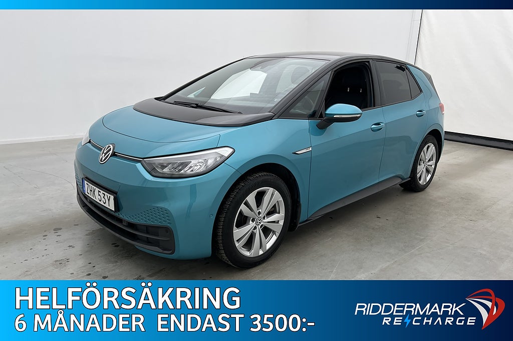 Volkswagen ID.3 Pro Performance Värmare Drag Kamera CarPlay