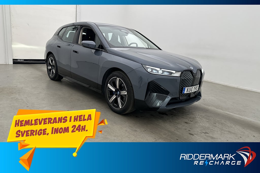 BMW iX XDrive40 326hk Sport Kamera Elstolar Skinn MOMS