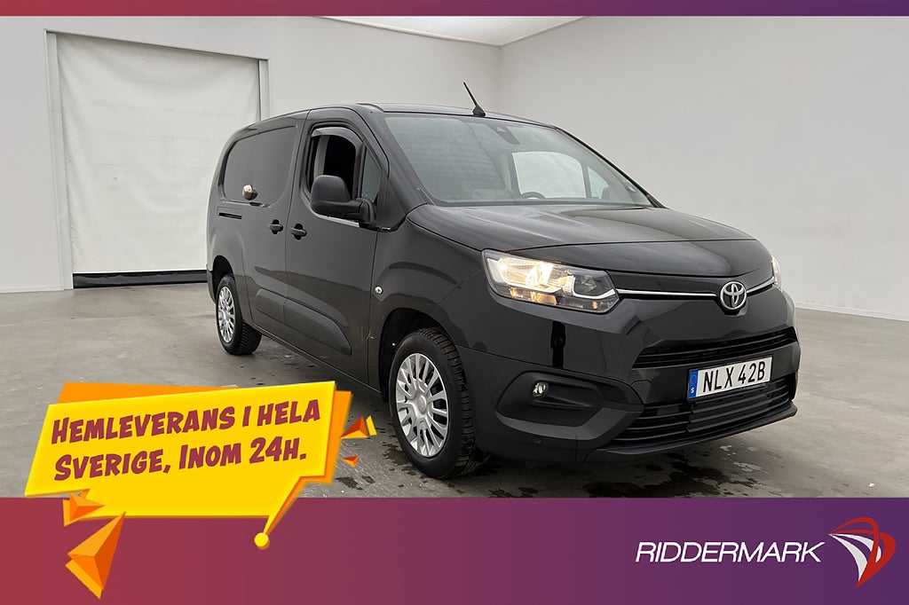 Toyota proace-city L2 1.5D 130hk Värmare Kamera CarPlay Drag