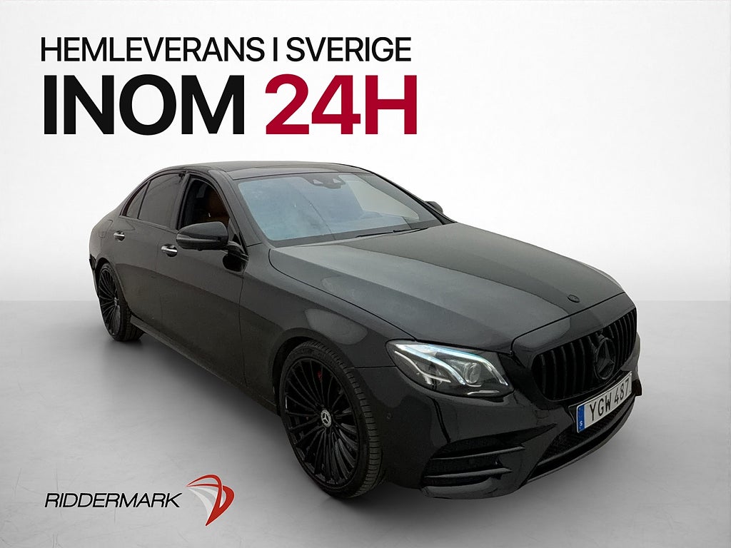 Mercedes-Benz E 400 4M AMG Burm Pano P-Värm 360° Wide Skinn