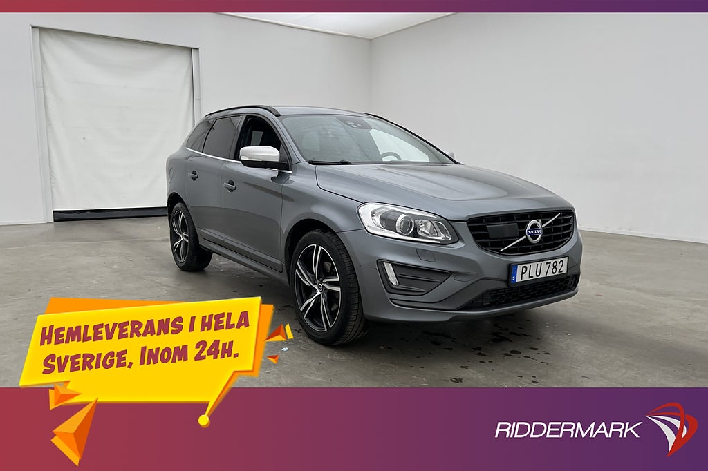 Volvo XC60 D4 190hk AWD R-Design VOC D-Värmare Skinn Drag