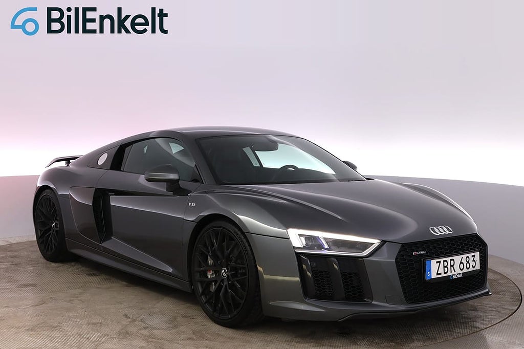 Audi R8 V10 Plus 5.2 FSI Quattro Carbon Sv-såld 610hk