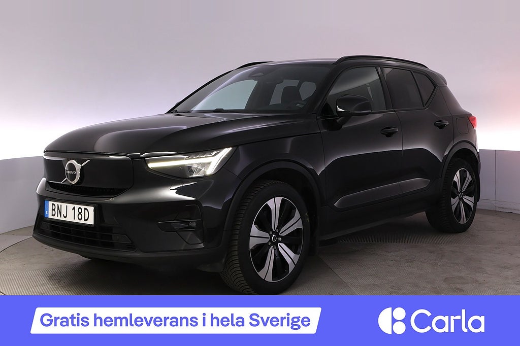 Volvo XC40 Recharge Plus Drag Elstol Kamera BLIS Navi