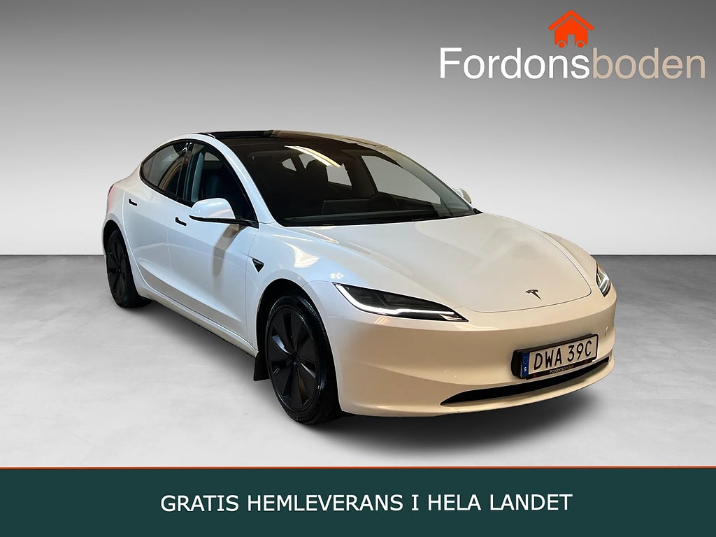 Tesla Model 3 Standard Range Panorama Elstolar Skärm.bak Vent.säten