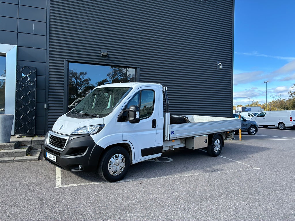 Peugeot Boxer 4000 mm flak 165hk Manuell,  lemstöd, FULLT MOMSAVDRAG
