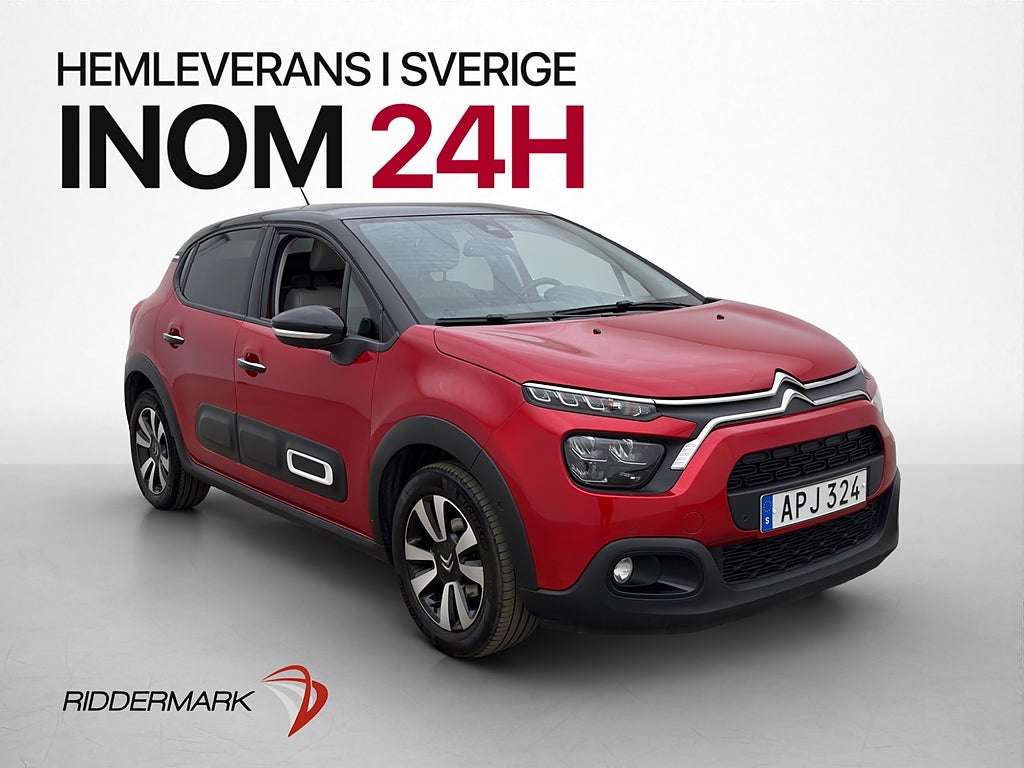 Citroën C3 1.2 PureTech 110hk Kamera CarPlay Navi Keyless