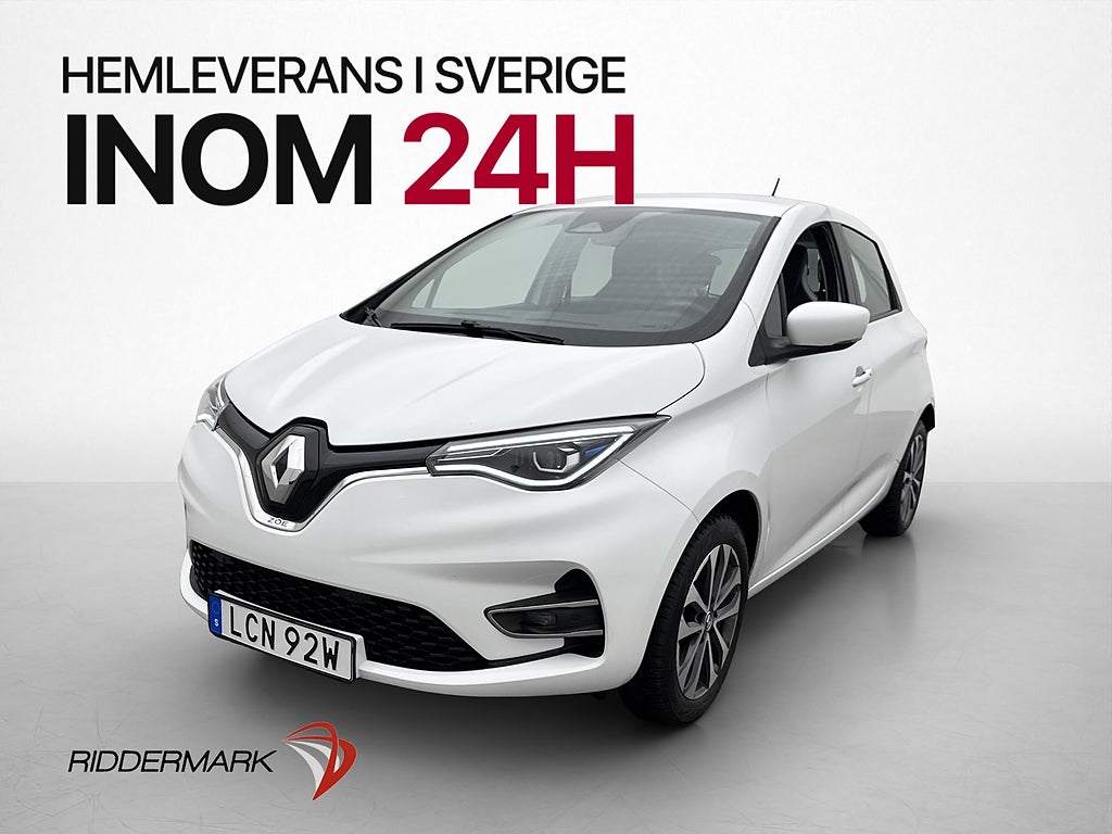 Renault Zoe 52 kWh 109hk Friköpt batteri Kamera Rattvärme