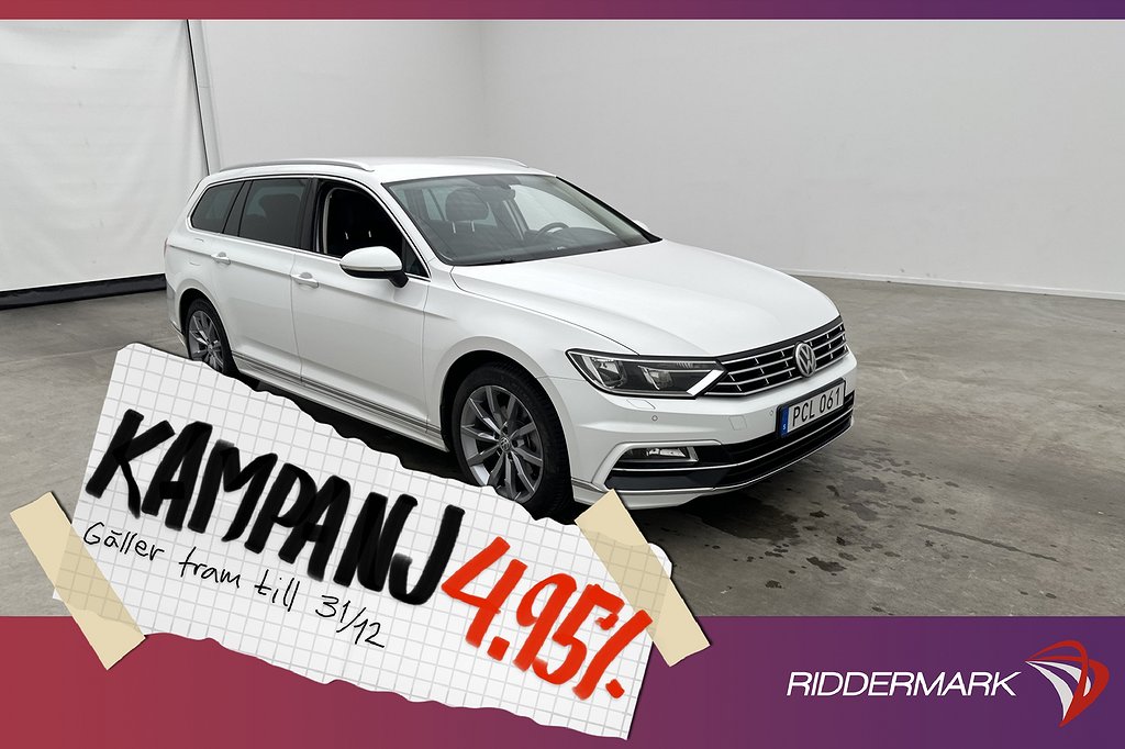 Volkswagen Passat TDI 190hk R-Line Sensorer 4,95% Ränta