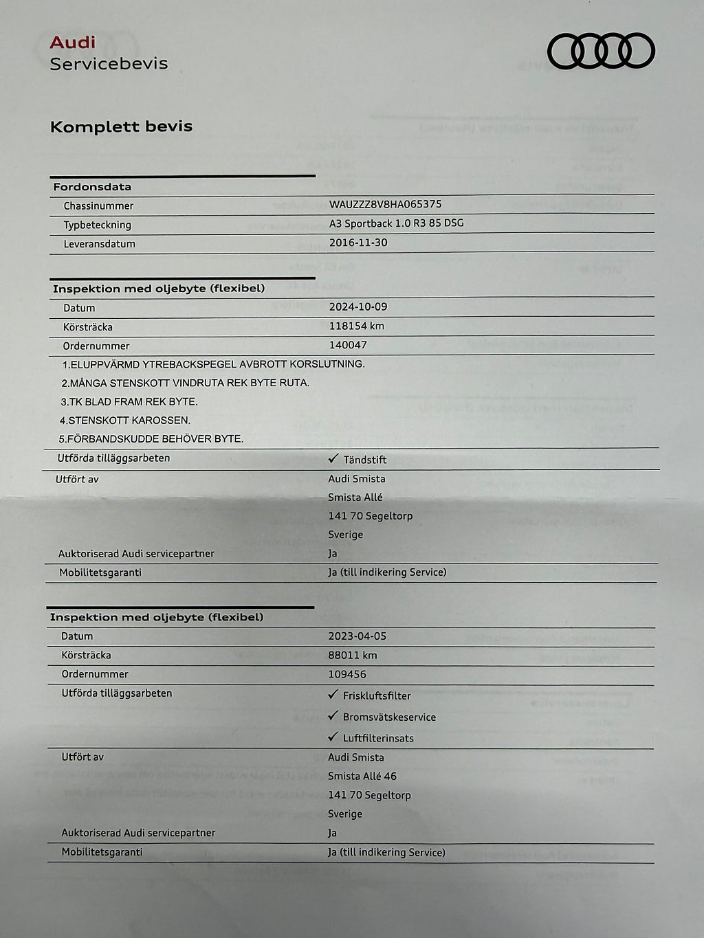 Audi A3 Sportback 1.0 TFSI S Tronic Comfort 1 Ägare - miniatyr 19