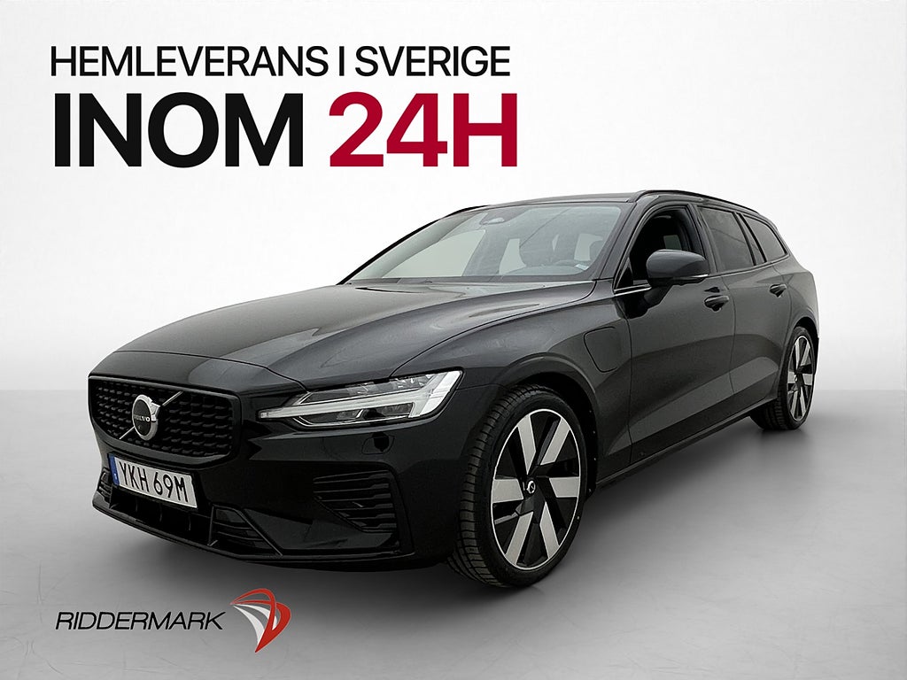 Volvo V60 Recharge T6 AWD Plus Dark H/K Skinn Värmare Drag