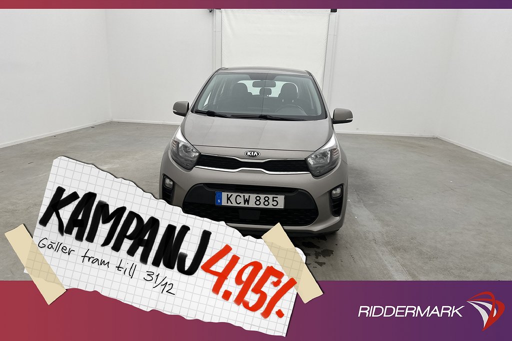 Kia Picanto 1.0 MPI 67hk Advance Kamera Rattvärm 4,95% Ränta