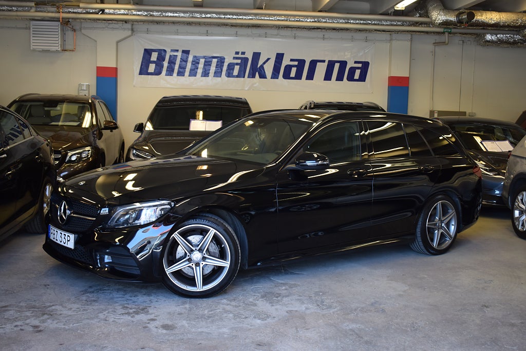 Mercedes-Benz C 200 T d 9G-Tronic AMG Line/ ADAP-FART/ VÄRM/ DRAG/ NAV