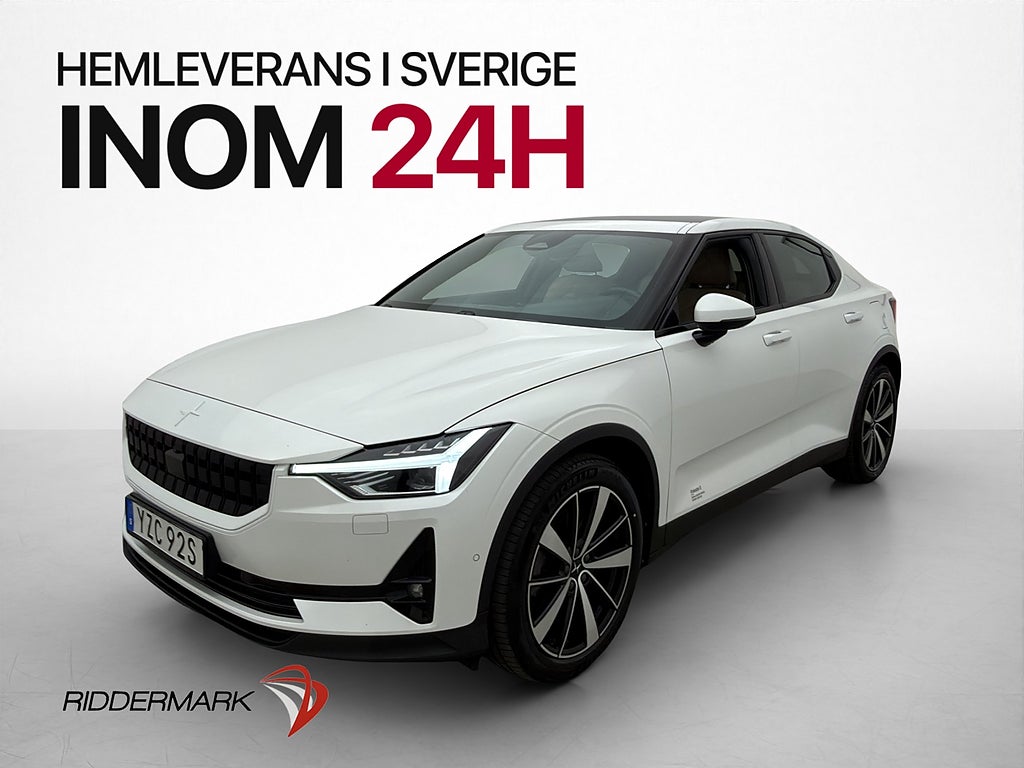 Polestar 2 Long range DM Pilot Plus Skinn Pano H/K Drag 360°